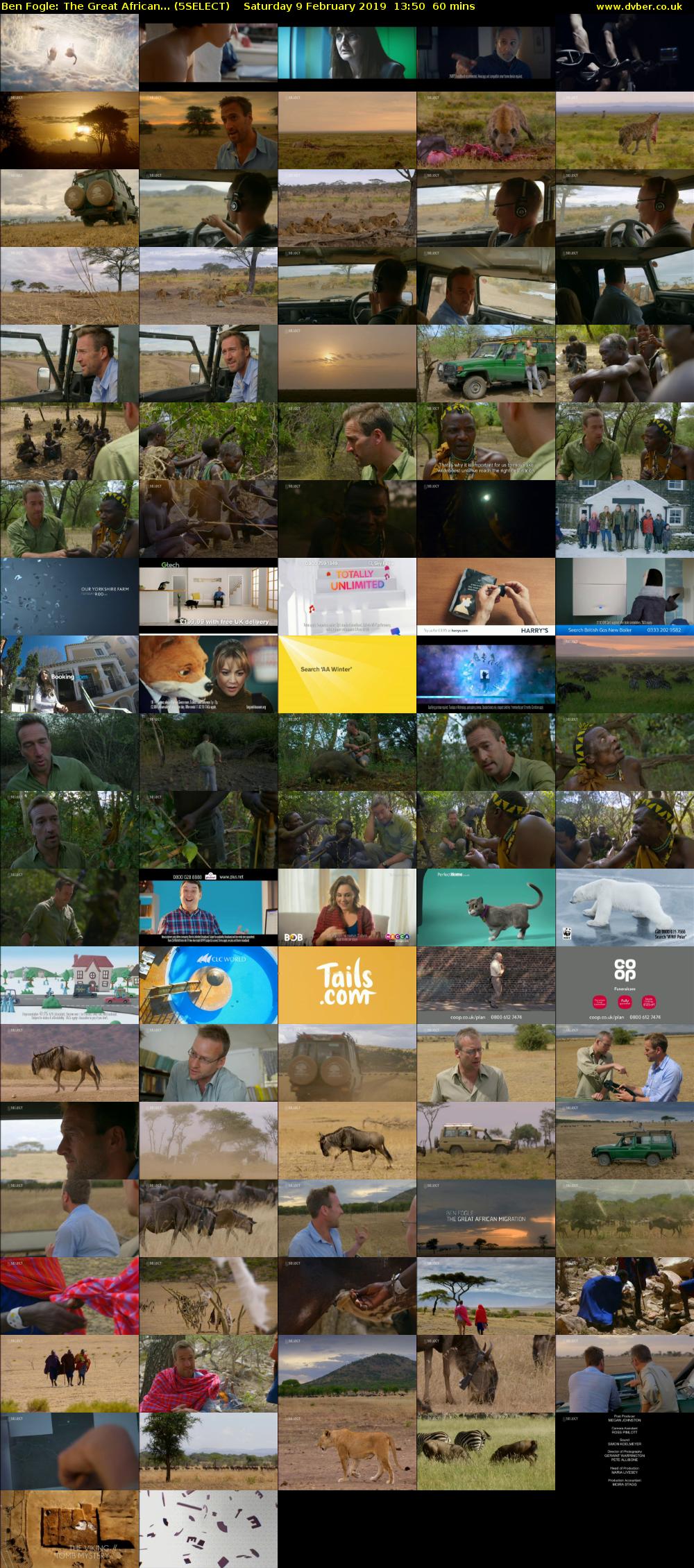 Ben Fogle: The Great African... (5SELECT) Saturday 9 February 2019 13:50 - 14:50
