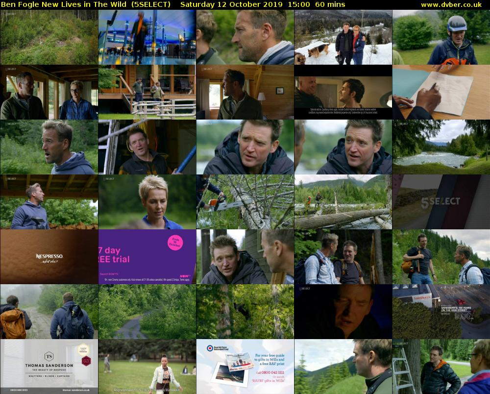 Ben Fogle New Lives in The Wild  (5SELECT) Saturday 12 October 2019 15:00 - 16:00