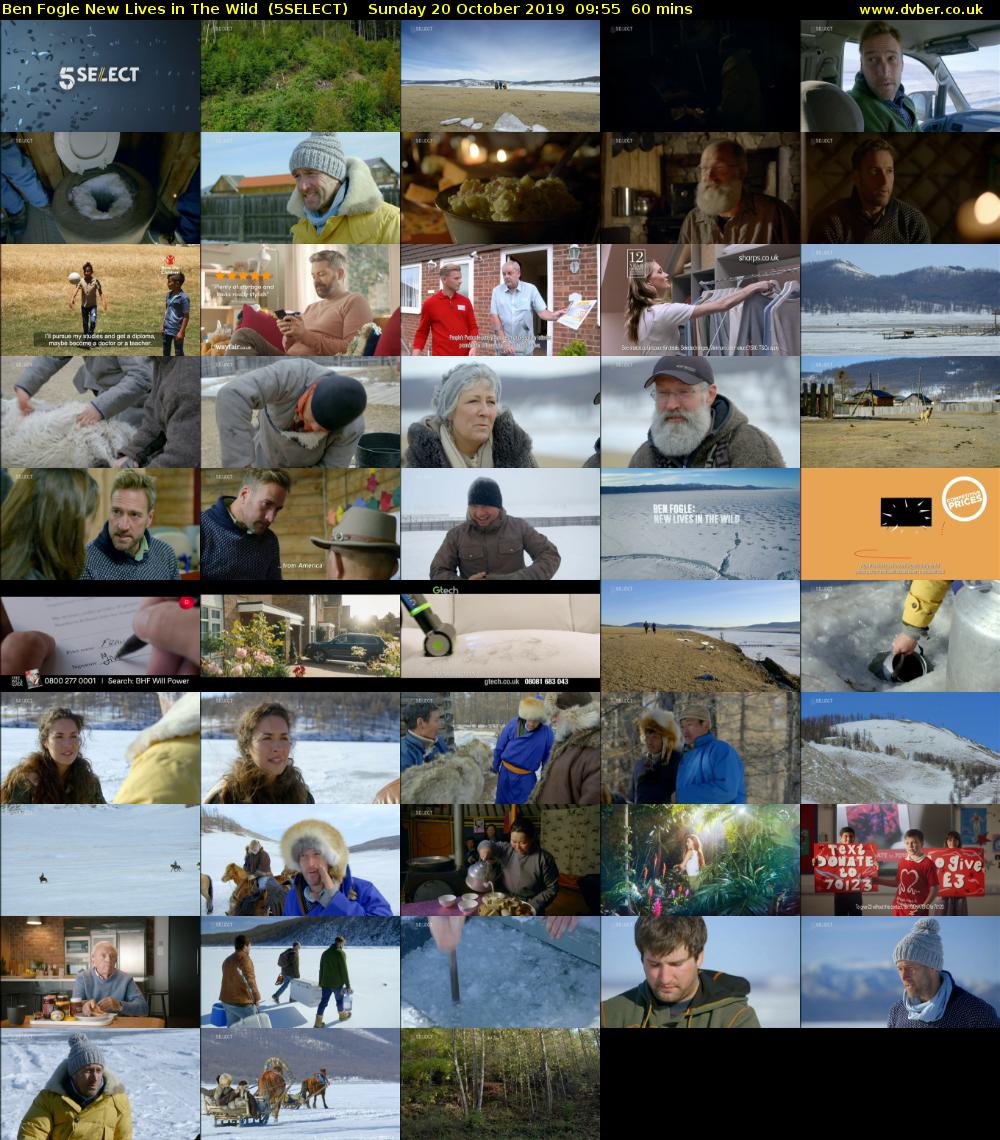 Ben Fogle New Lives in The Wild  (5SELECT) Sunday 20 October 2019 09:55 - 10:55