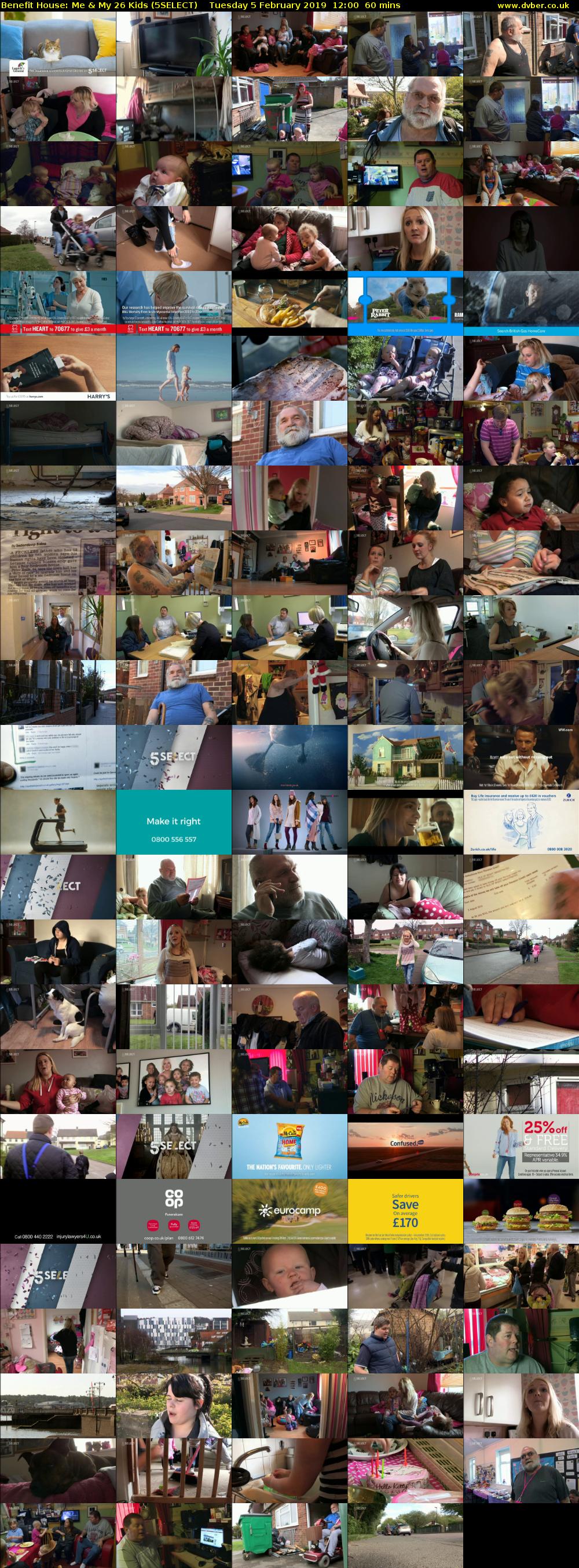 Benefit House: Me & My 26 Kids (5SELECT) Tuesday 5 February 2019 12:00 - 13:00