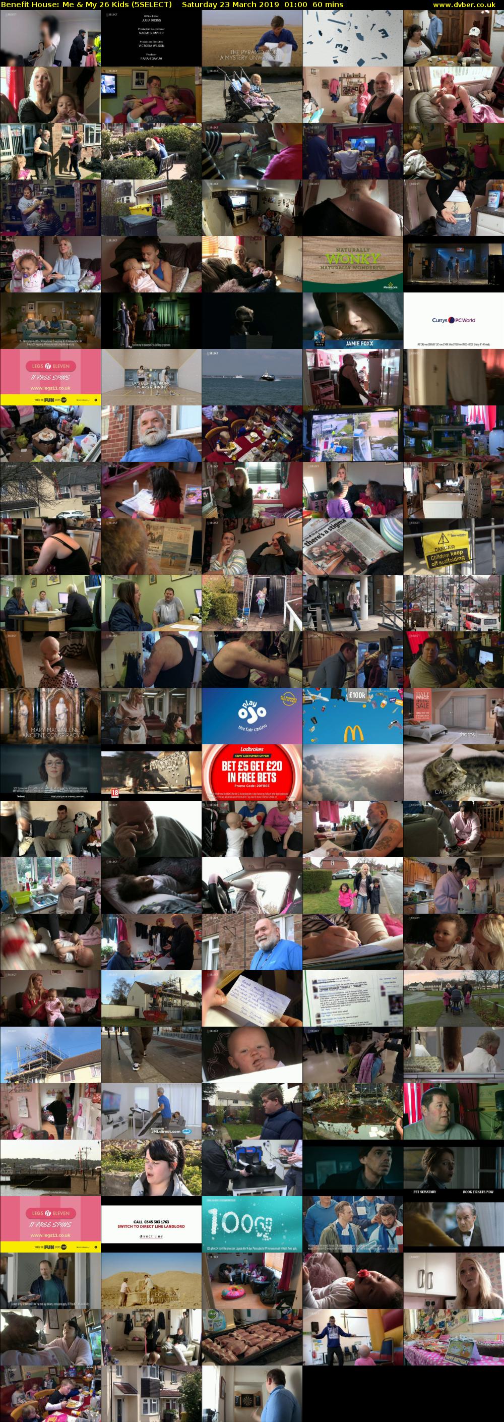 Benefit House: Me & My 26 Kids (5SELECT) Saturday 23 March 2019 01:00 - 02:00