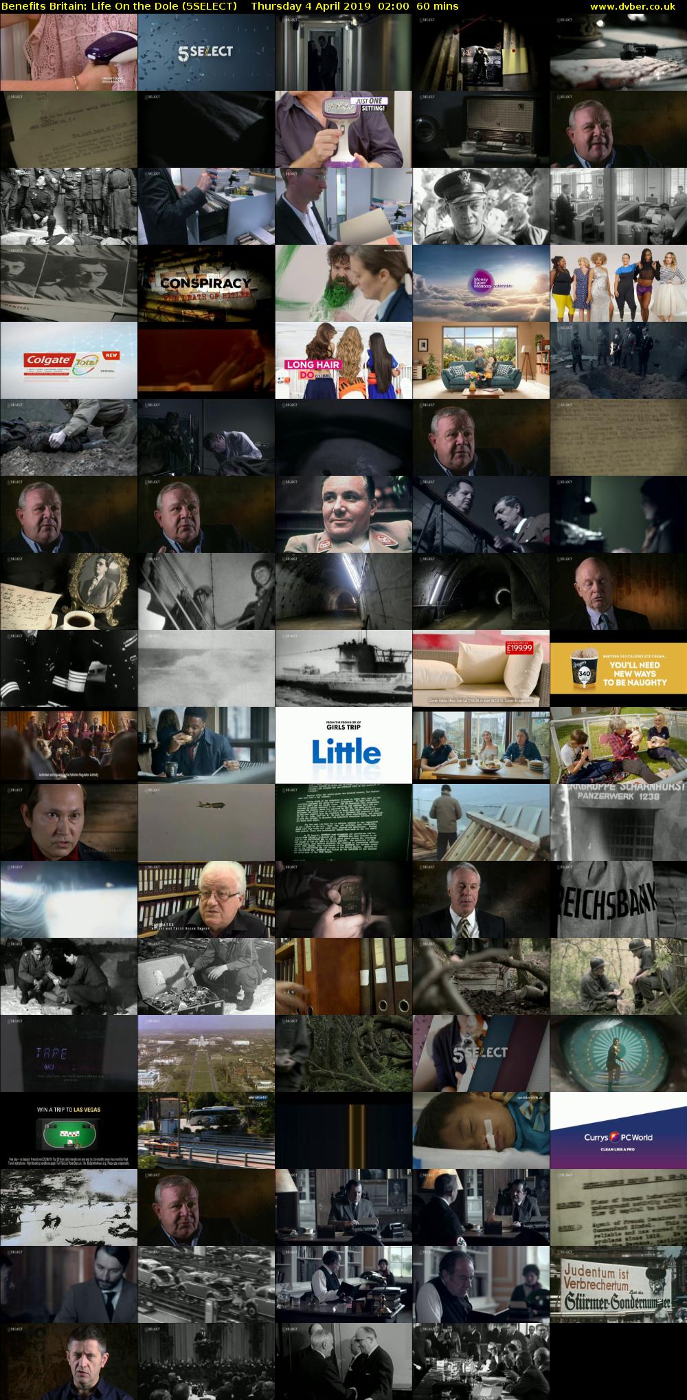 Benefits Britain: Life On the Dole (5SELECT) Thursday 4 April 2019 02:00 - 03:00