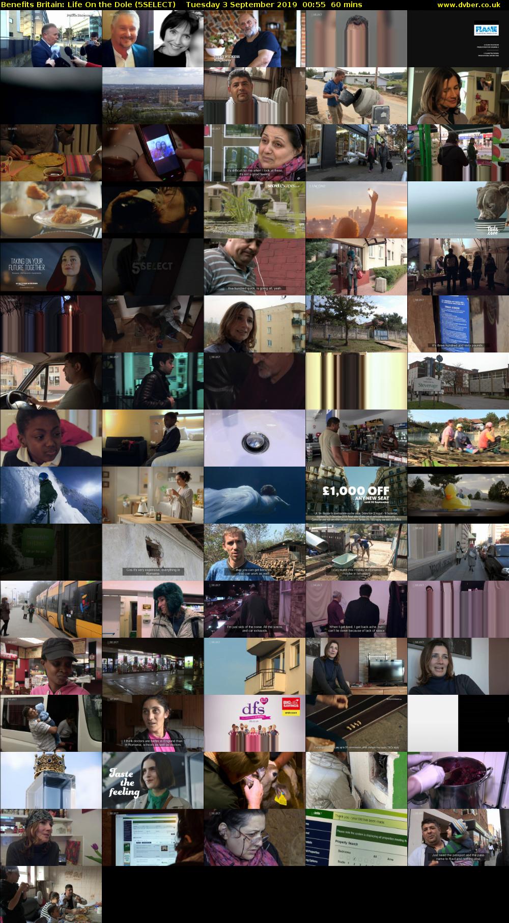 Benefits Britain: Life On the Dole (5SELECT) Tuesday 3 September 2019 00:55 - 01:55