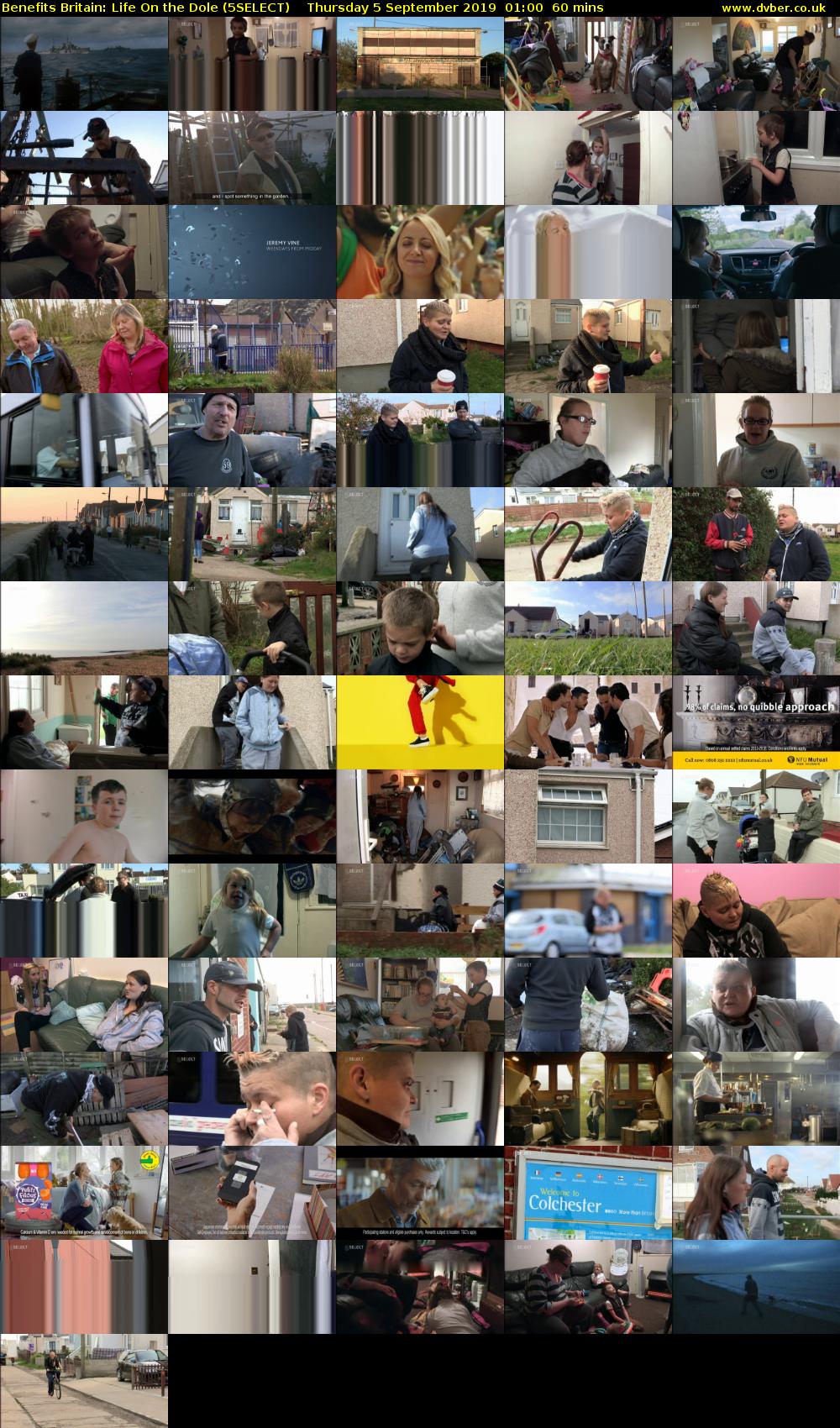 Benefits Britain: Life On the Dole (5SELECT) Thursday 5 September 2019 01:00 - 02:00