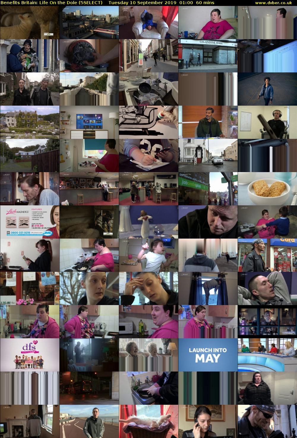 Benefits Britain: Life On the Dole (5SELECT) Tuesday 10 September 2019 01:00 - 02:00