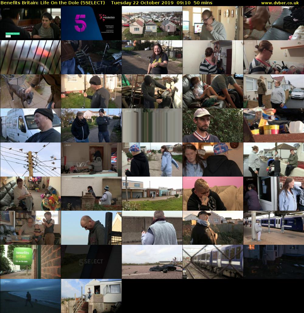 Benefits Britain: Life On the Dole (5SELECT) Tuesday 22 October 2019 09:10 - 10:00