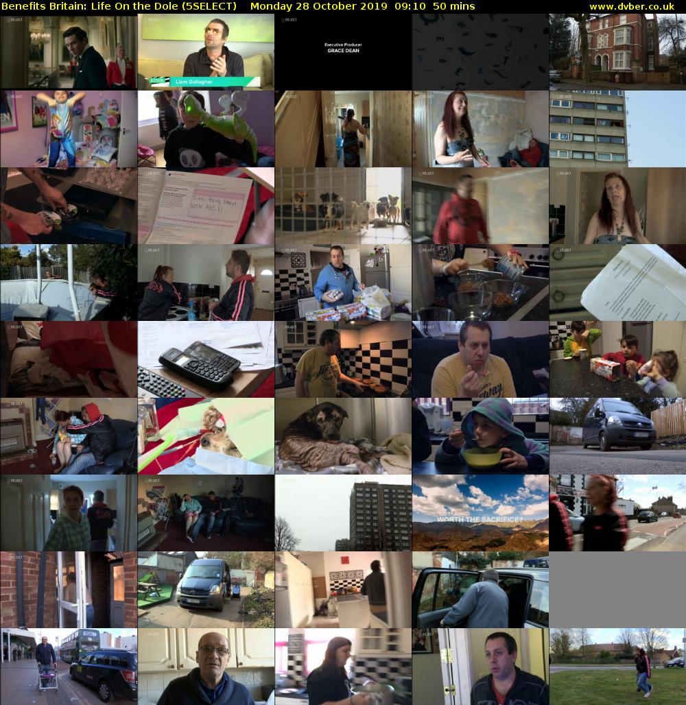 Benefits Britain: Life On the Dole (5SELECT) Monday 28 October 2019 09:10 - 10:00