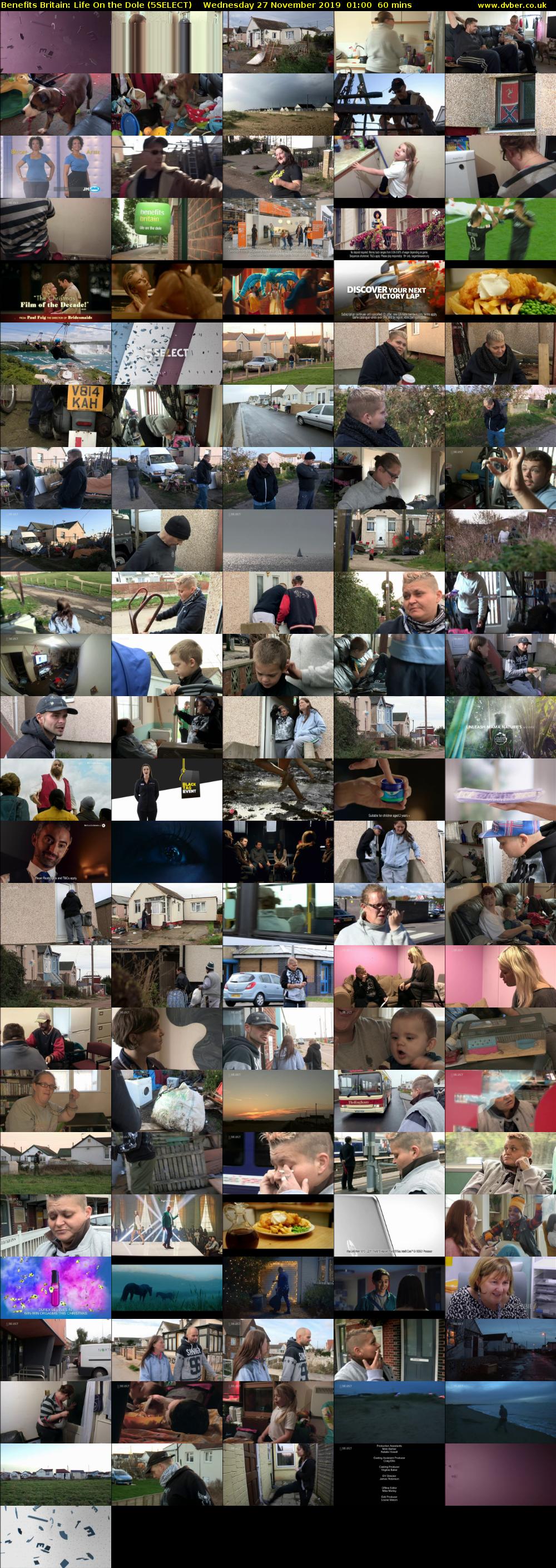 Benefits Britain: Life On the Dole (5SELECT) Wednesday 27 November 2019 01:00 - 02:00