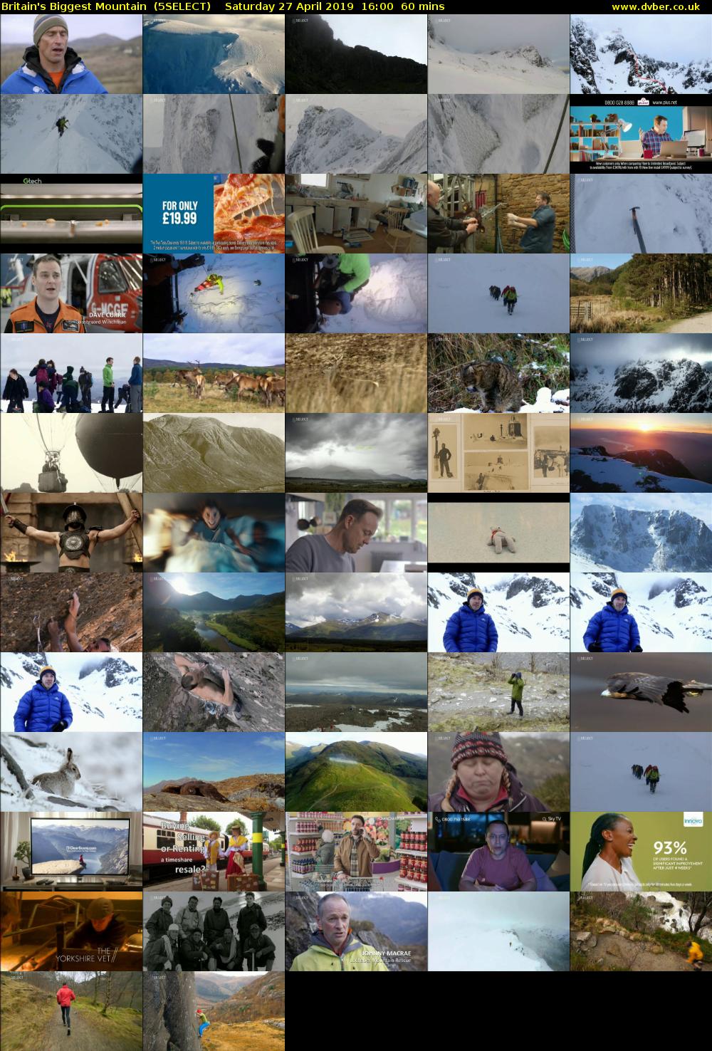 Britain's Biggest Mountain  (5SELECT) Saturday 27 April 2019 16:00 - 17:00