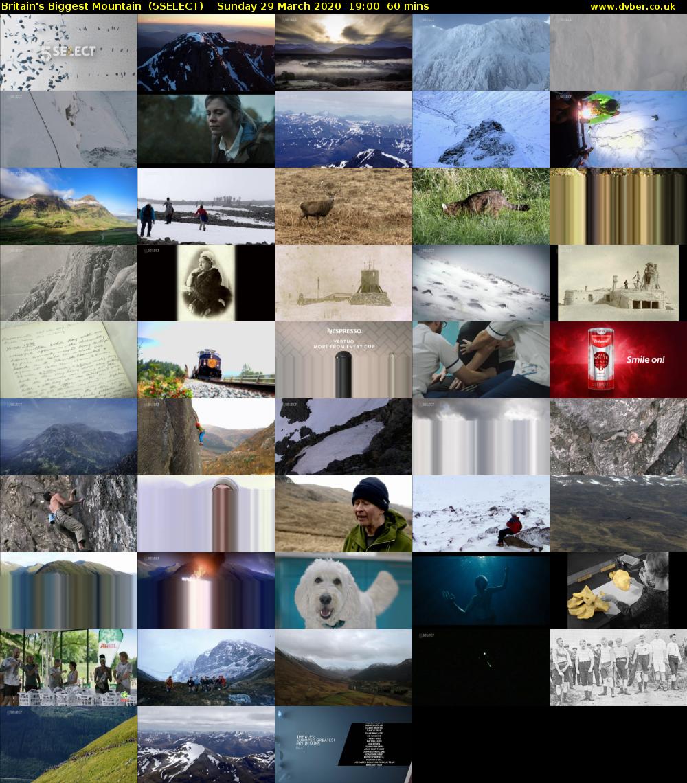 Britain's Biggest Mountain  (5SELECT) Sunday 29 March 2020 19:00 - 20:00