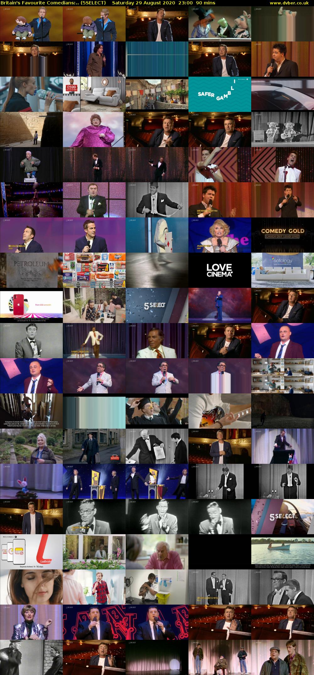 Britain's Favourite Comedians:.. (5SELECT) Saturday 29 August 2020 23:00 - 00:30