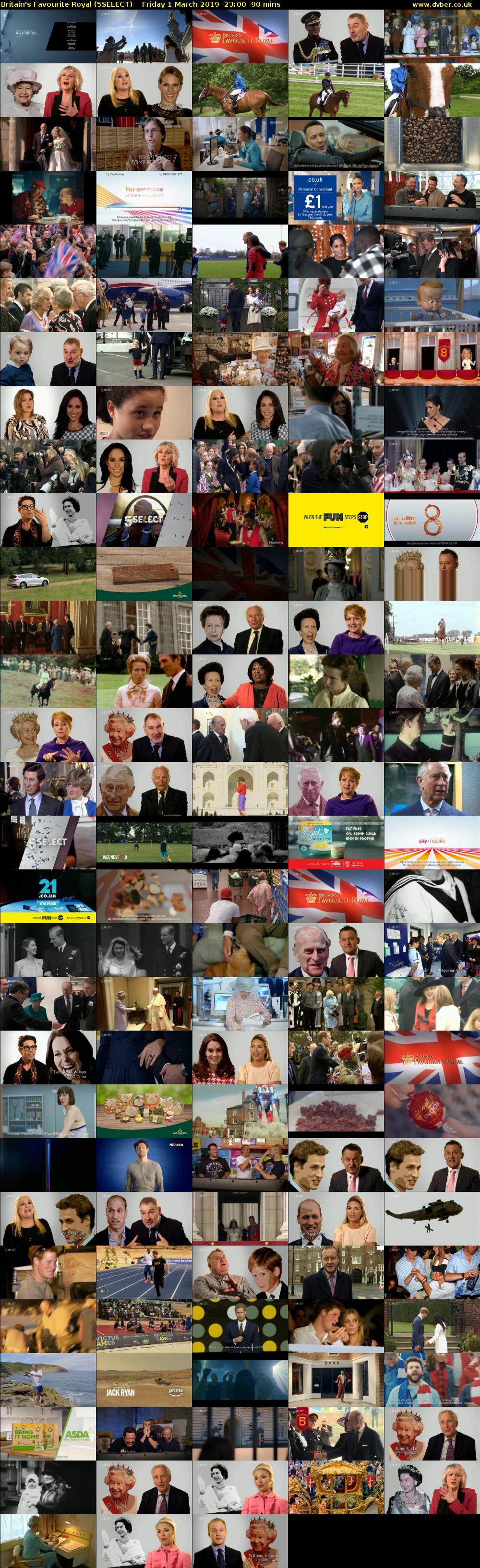 Britain's Favourite Royal (5SELECT) Friday 1 March 2019 23:00 - 00:30