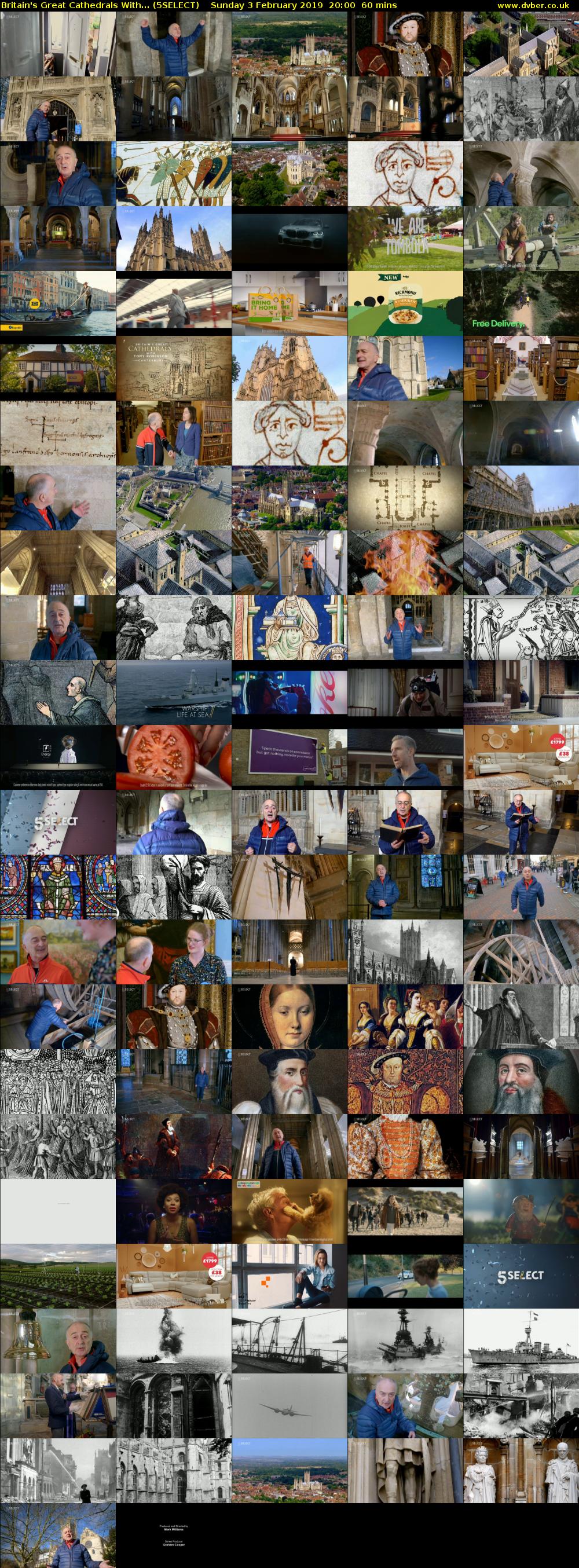 Britain's Great Cathedrals With... (5SELECT) Sunday 3 February 2019 20:00 - 21:00