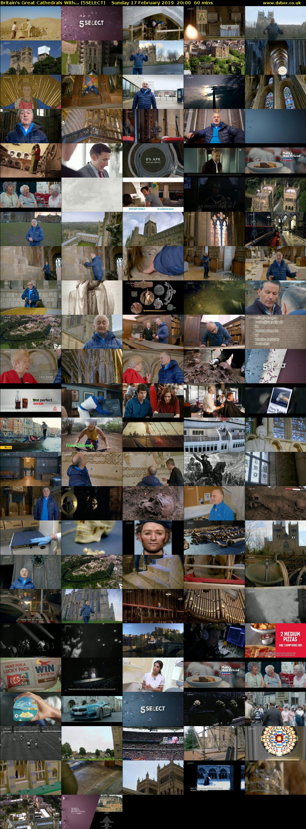 Britain's Great Cathedrals With... (5SELECT) Sunday 17 February 2019 20:00 - 21:00