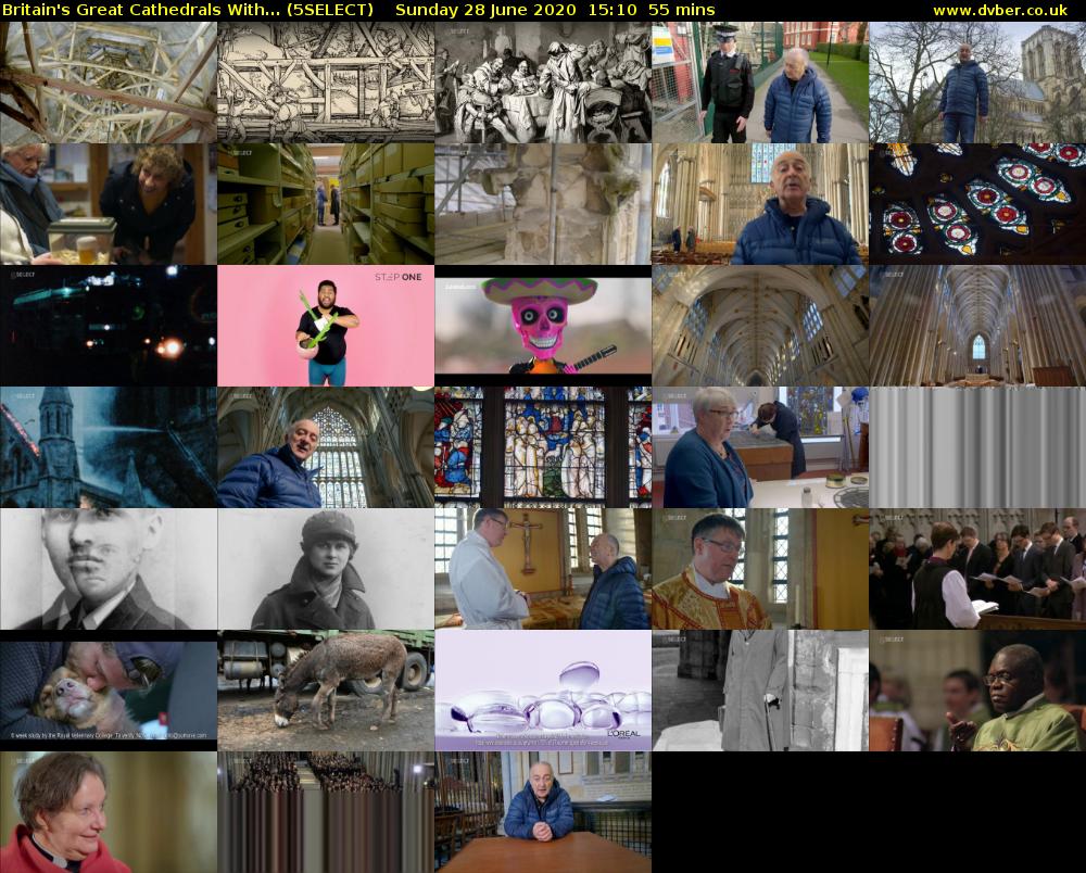 Britain's Great Cathedrals With... (5SELECT) Sunday 28 June 2020 15:10 - 16:05