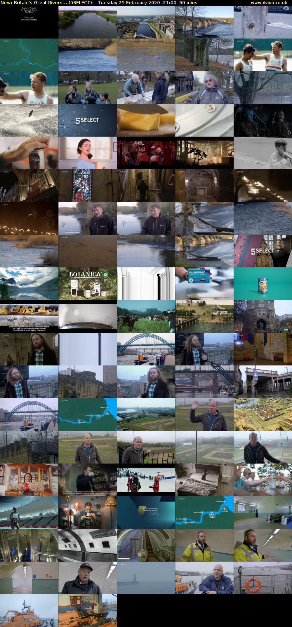 Britain's Great Rivers:.. (5SELECT) Tuesday 25 February 2020 21:00 - 22:00