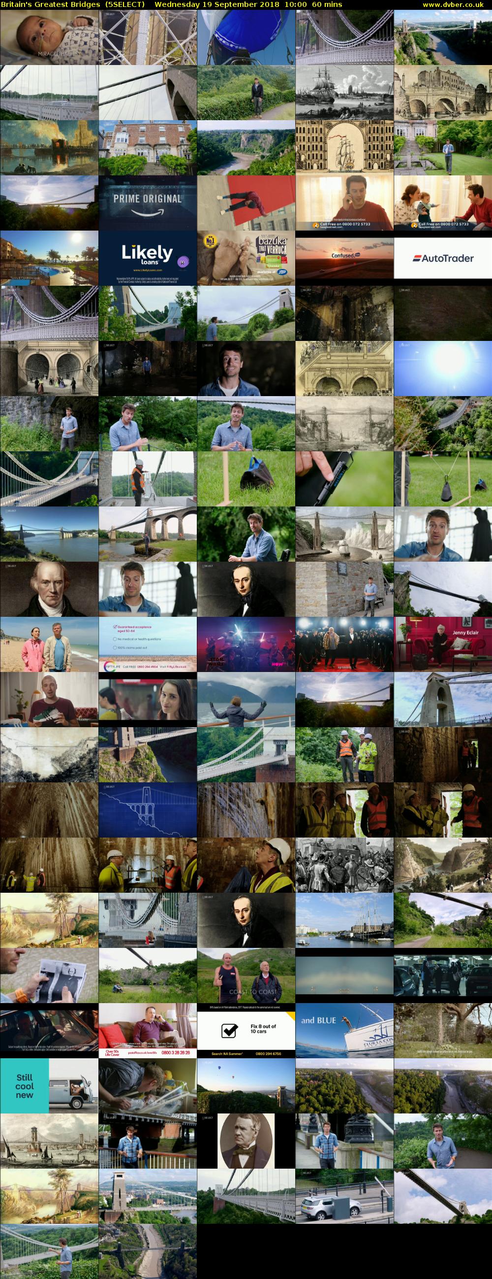 Britain's Greatest Bridges  (5SELECT) Wednesday 19 September 2018 10:00 - 11:00