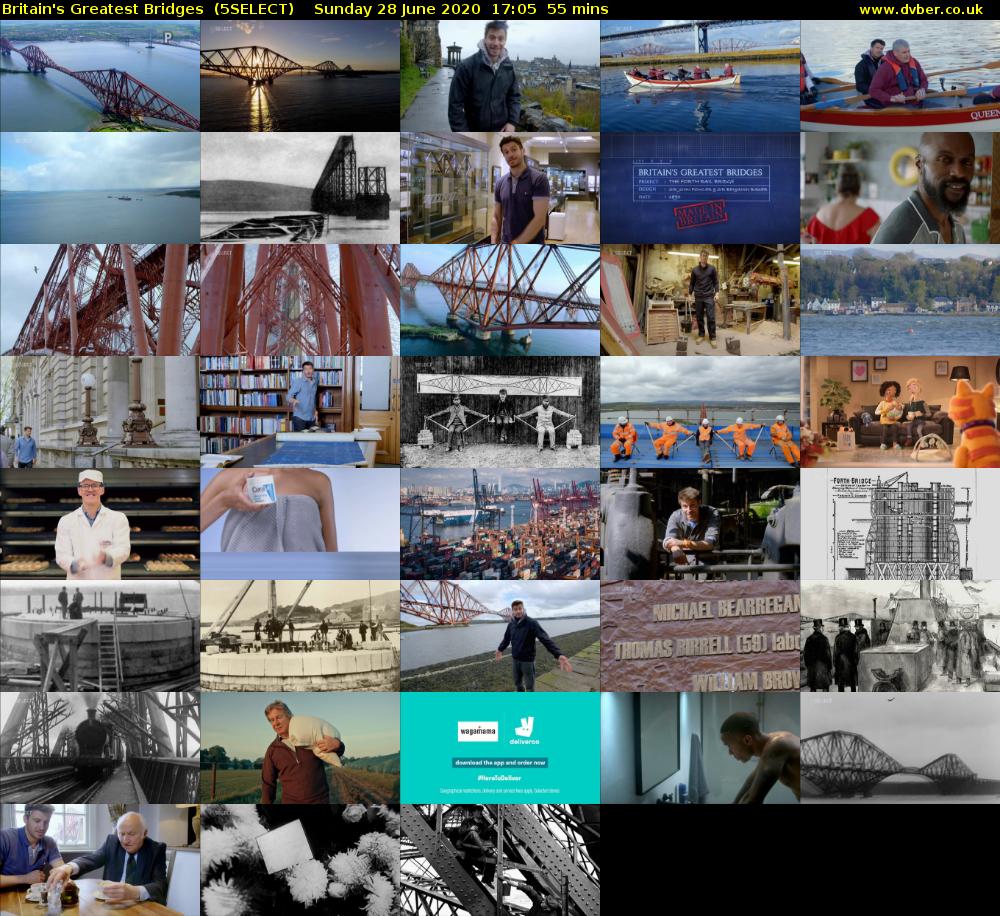 Britain's Greatest Bridges  (5SELECT) Sunday 28 June 2020 17:05 - 18:00