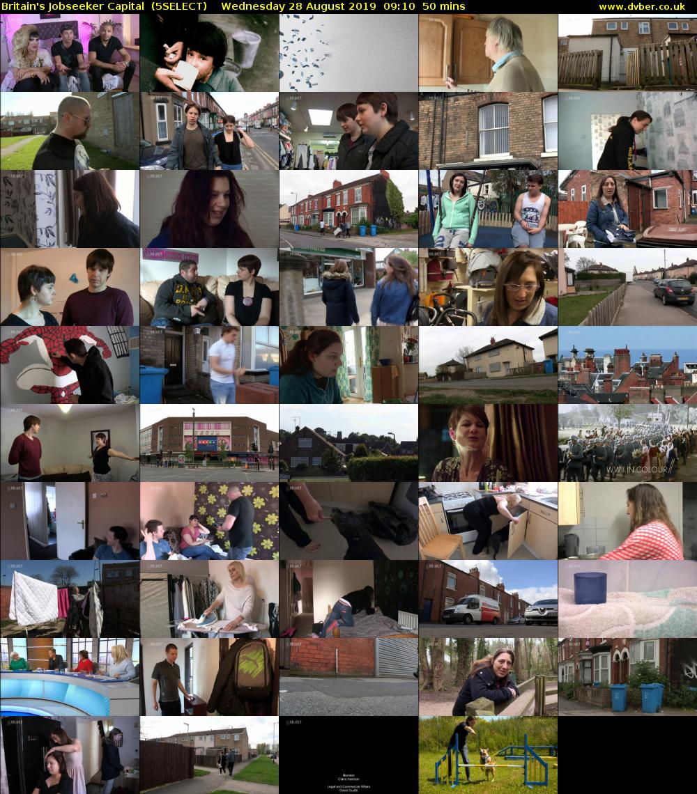 Britain's Jobseeker Capital  (5SELECT) Wednesday 28 August 2019 09:10 - 10:00