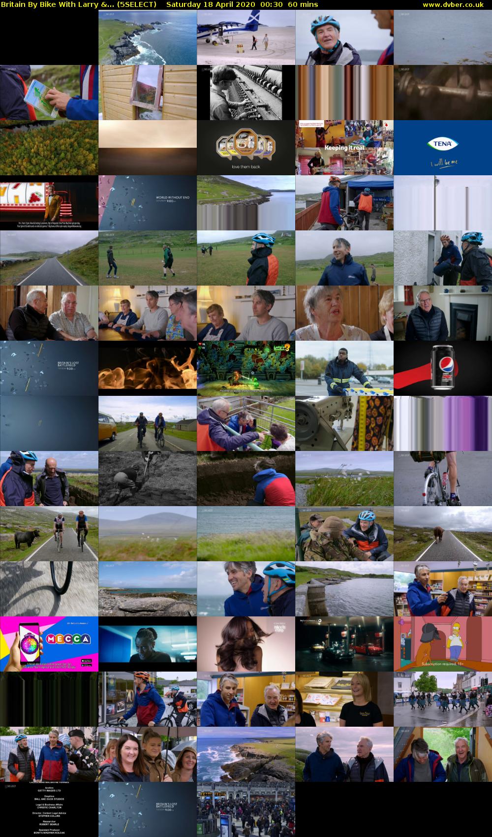 Britain By Bike With Larry &... (5SELECT) Saturday 18 April 2020 00:30 - 01:30