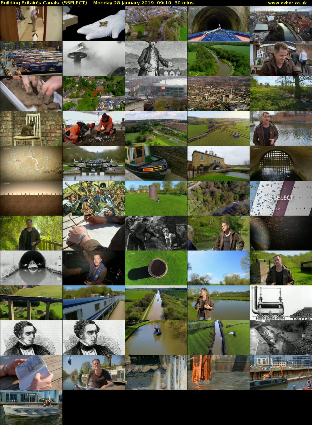 Building Britain's Canals  (5SELECT) Monday 28 January 2019 09:10 - 10:00