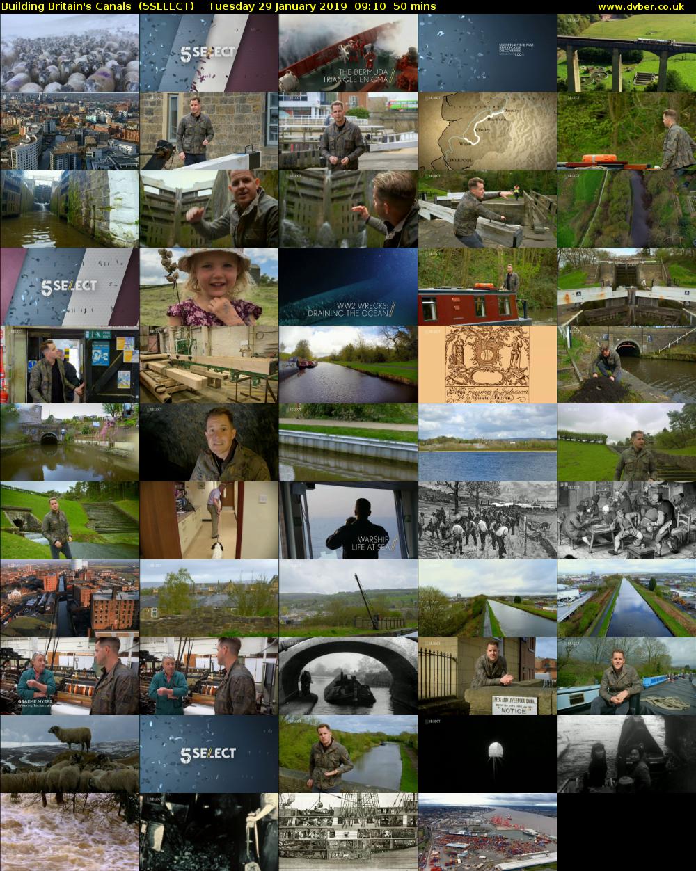 Building Britain's Canals  (5SELECT) Tuesday 29 January 2019 09:10 - 10:00