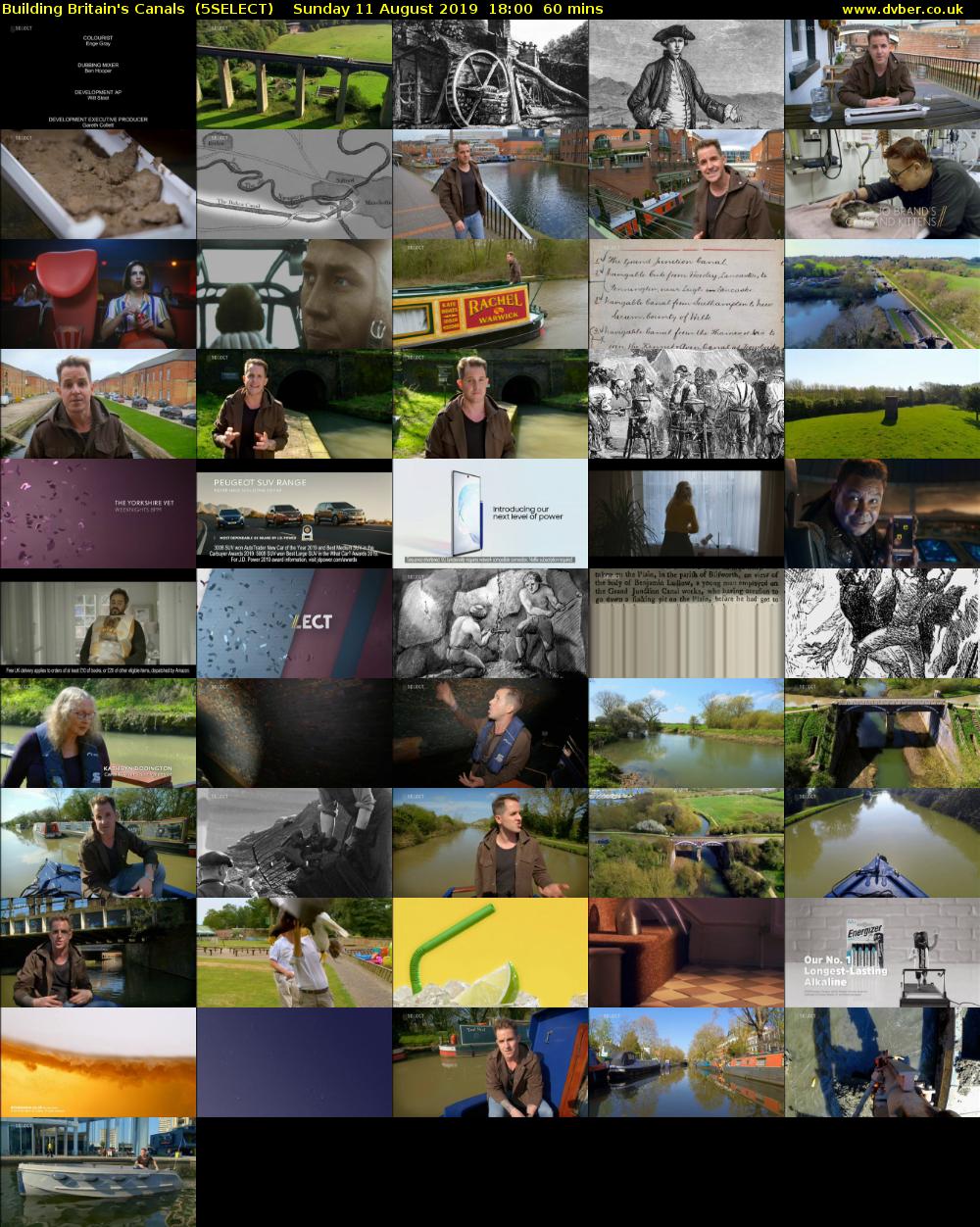 Building Britain's Canals  (5SELECT) Sunday 11 August 2019 18:00 - 19:00