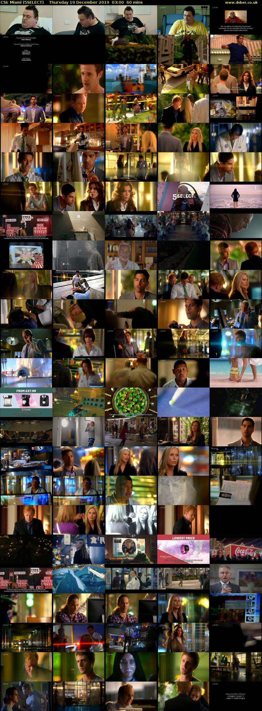 CSI: Miami (5SELECT) Thursday 19 December 2019 03:00 - 04:00