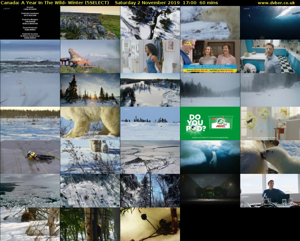 Canada: A Year In The Wild- Winter (5SELECT) Saturday 2 November 2019 17:00 - 18:00