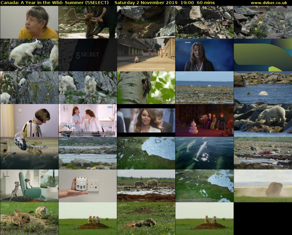 Canada: A Year in the Wild- Summer (5SELECT) Saturday 2 November 2019 19:00 - 20:00