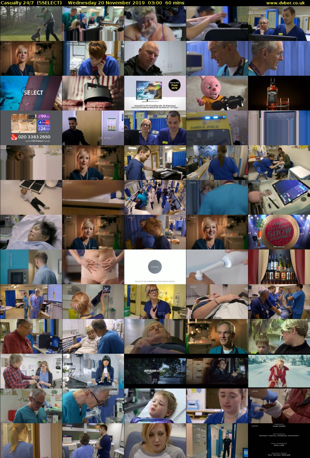 Casualty 24/7  (5SELECT) Wednesday 20 November 2019 03:00 - 04:00