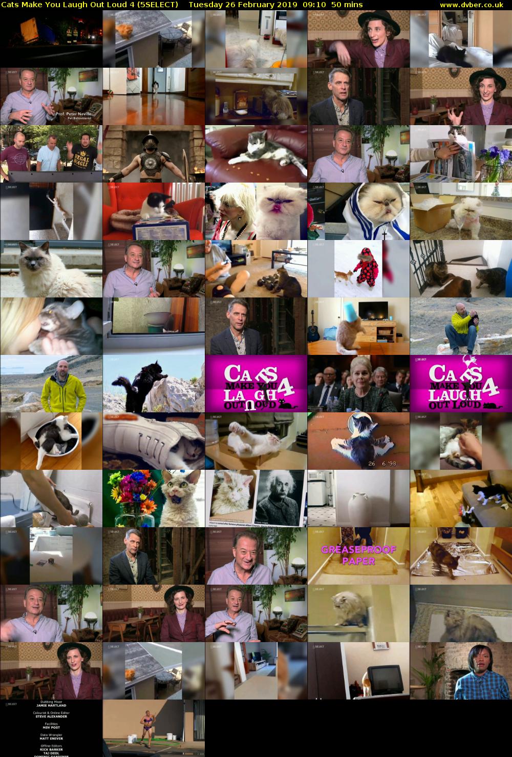 Cats Make You Laugh Out Loud 4 (5SELECT) Tuesday 26 February 2019 09:10 - 10:00
