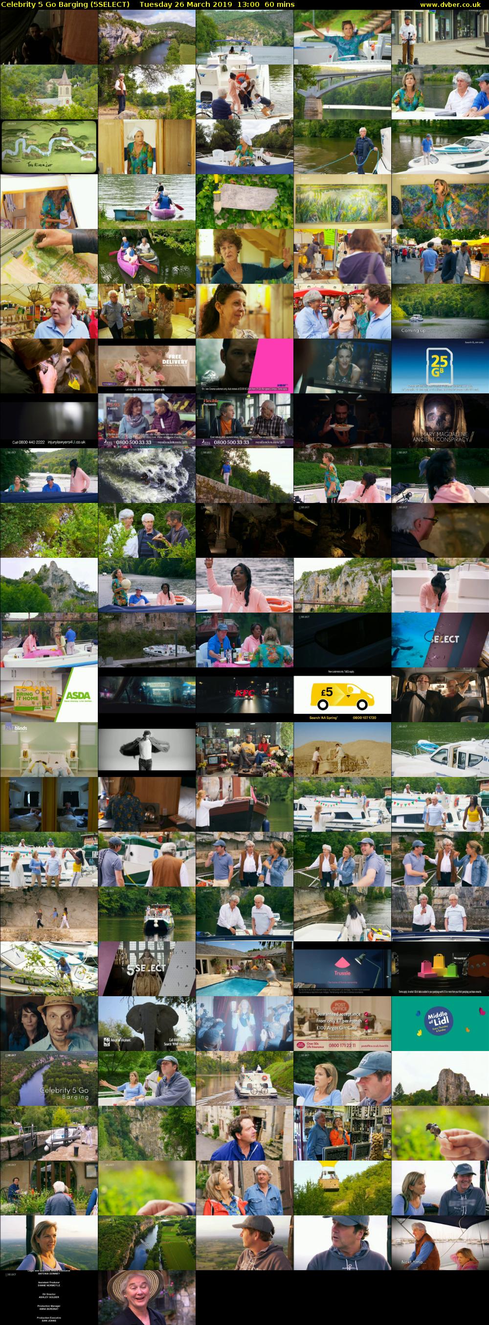Celebrity 5 Go Barging (5SELECT) Tuesday 26 March 2019 13:00 - 14:00