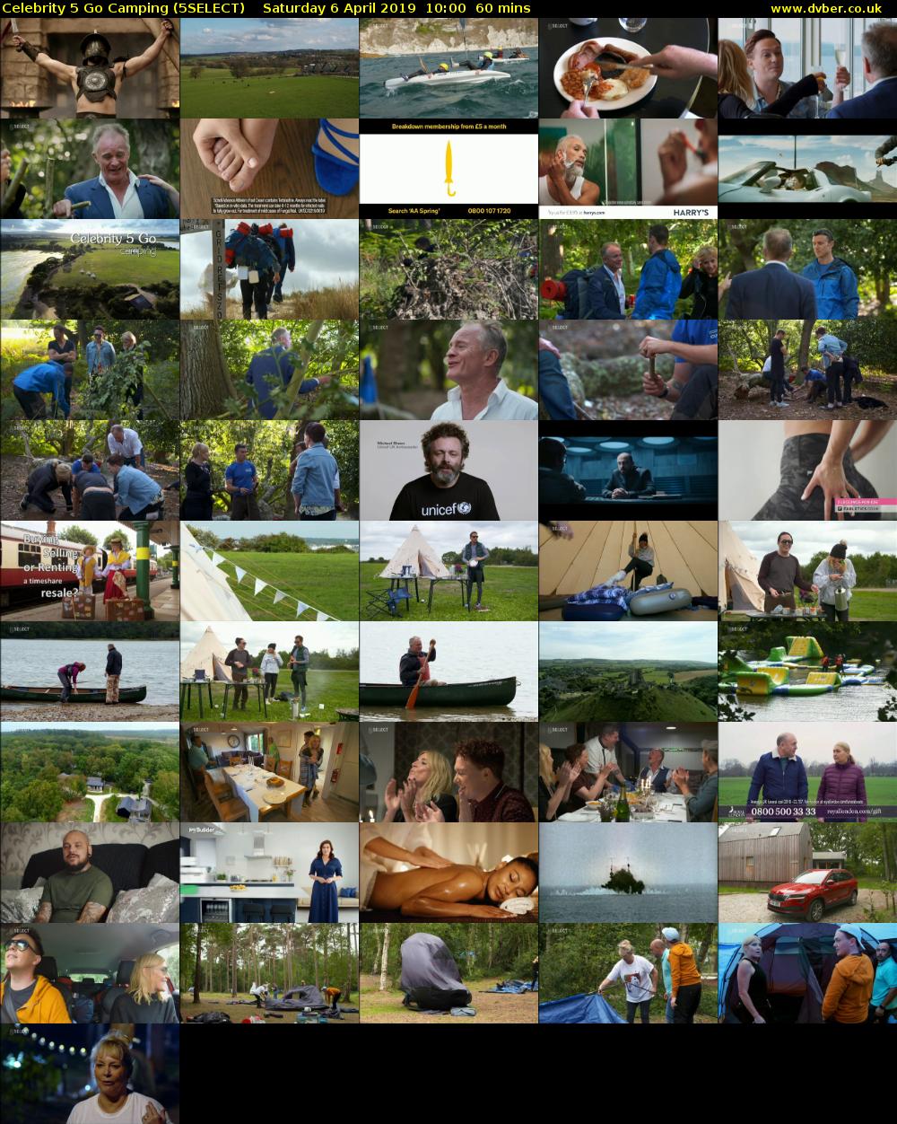 Celebrity 5 Go Camping (5SELECT) Saturday 6 April 2019 10:00 - 11:00