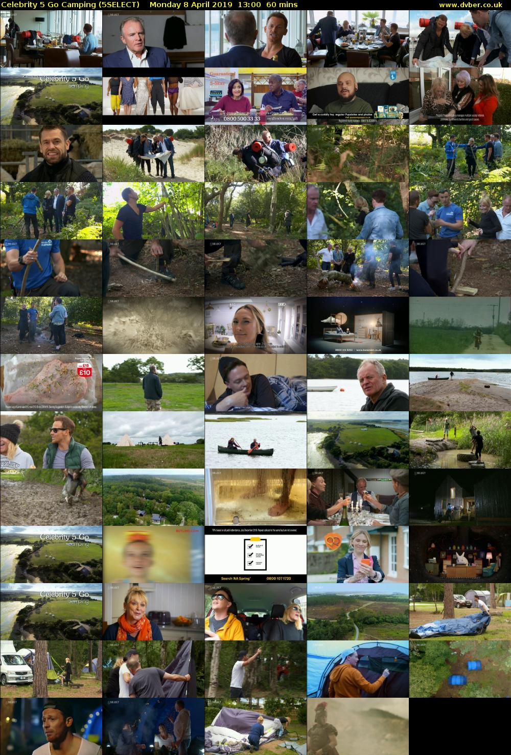 Celebrity 5 Go Camping (5SELECT) Monday 8 April 2019 13:00 - 14:00