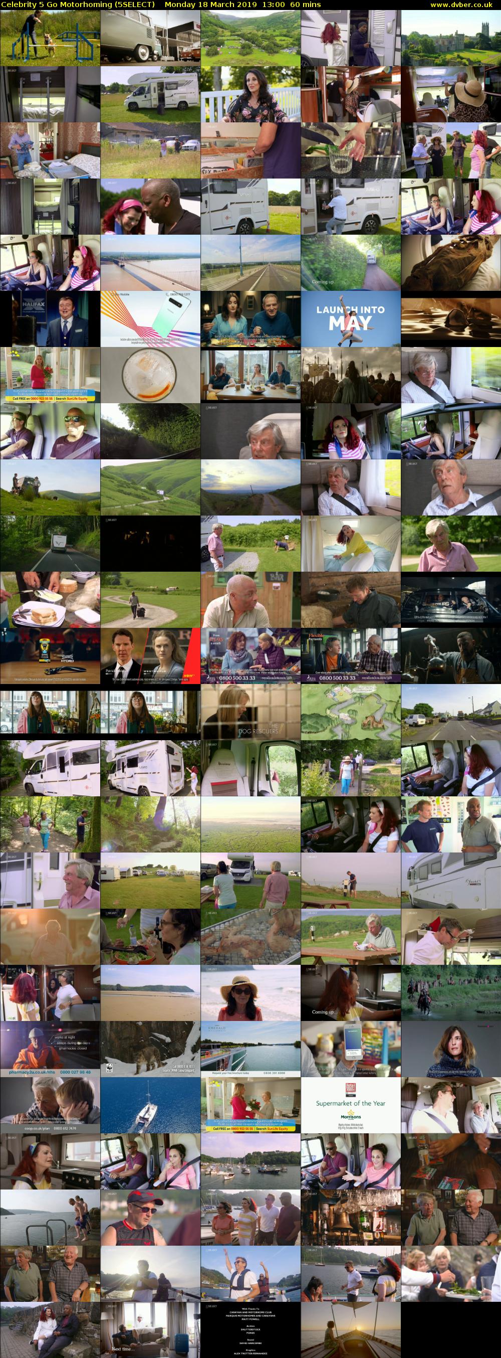 Celebrity 5 Go Motorhoming (5SELECT) Monday 18 March 2019 13:00 - 14:00