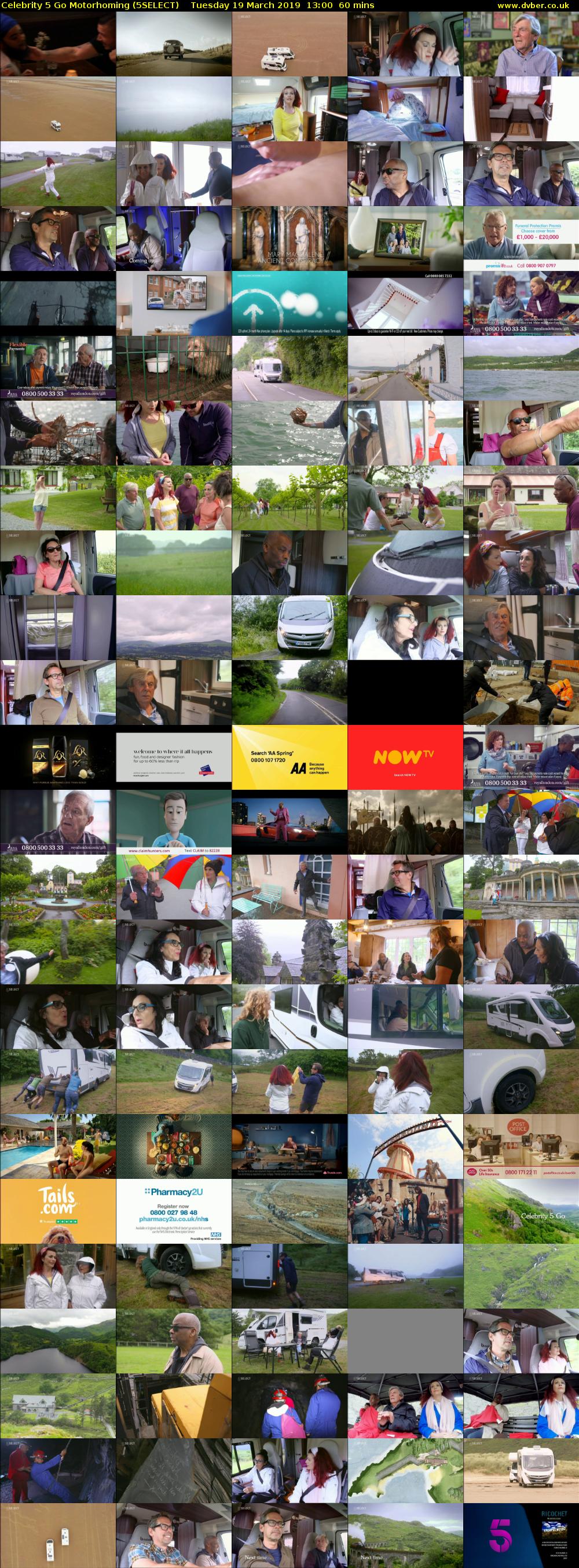 Celebrity 5 Go Motorhoming (5SELECT) Tuesday 19 March 2019 13:00 - 14:00