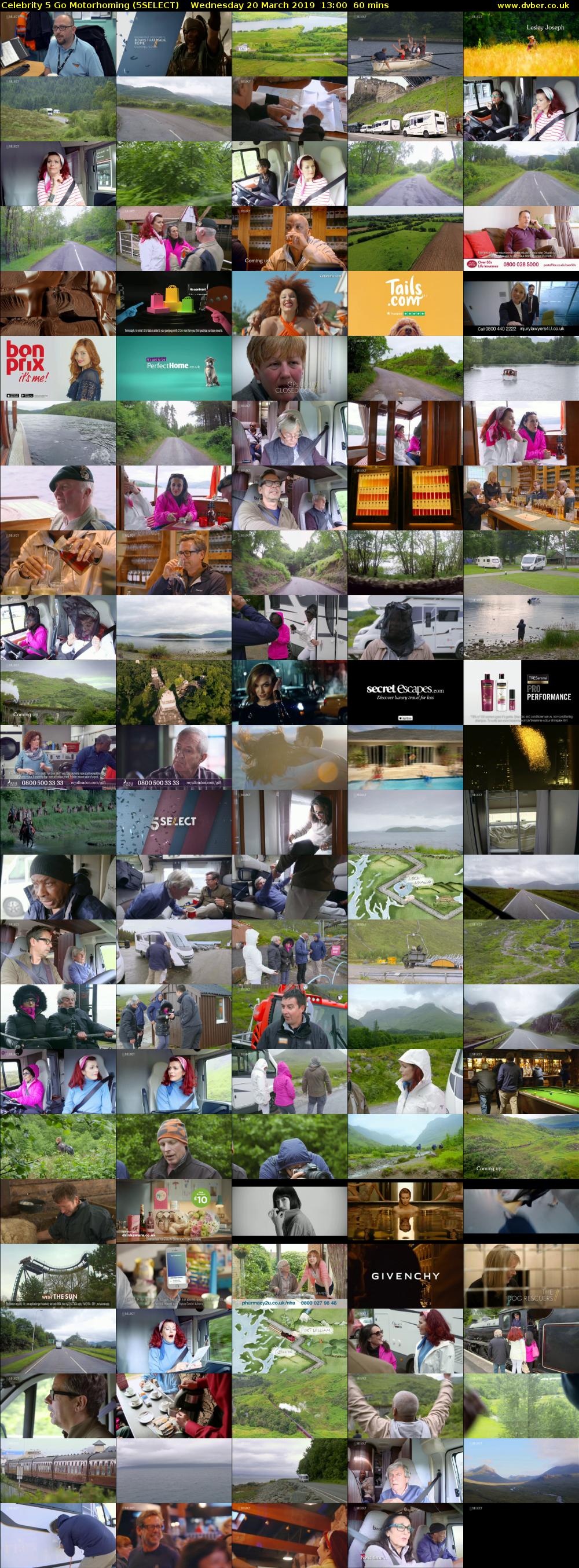 Celebrity 5 Go Motorhoming (5SELECT) Wednesday 20 March 2019 13:00 - 14:00