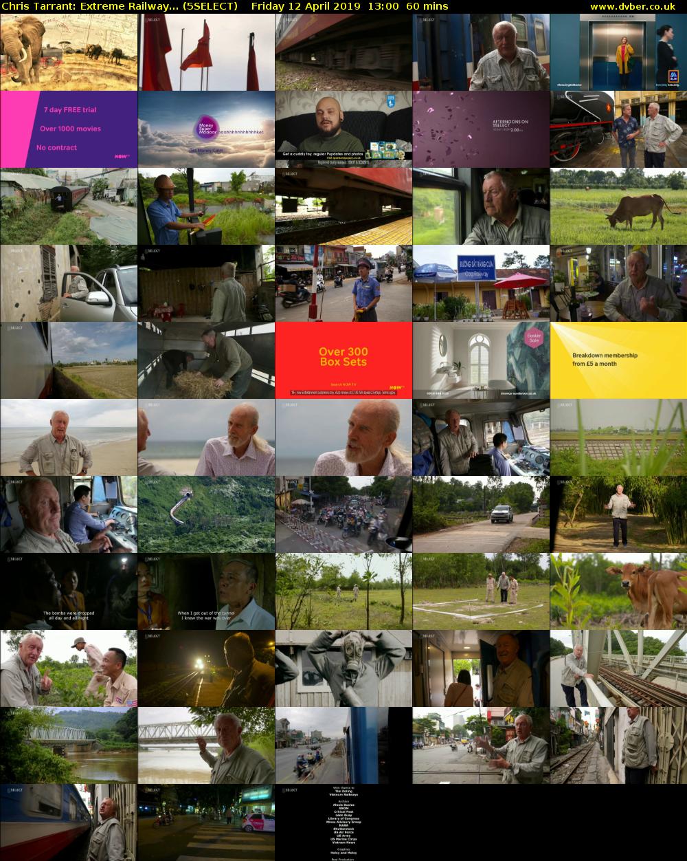 Chris Tarrant: Extreme Railway... (5SELECT) Friday 12 April 2019 13:00 - 14:00