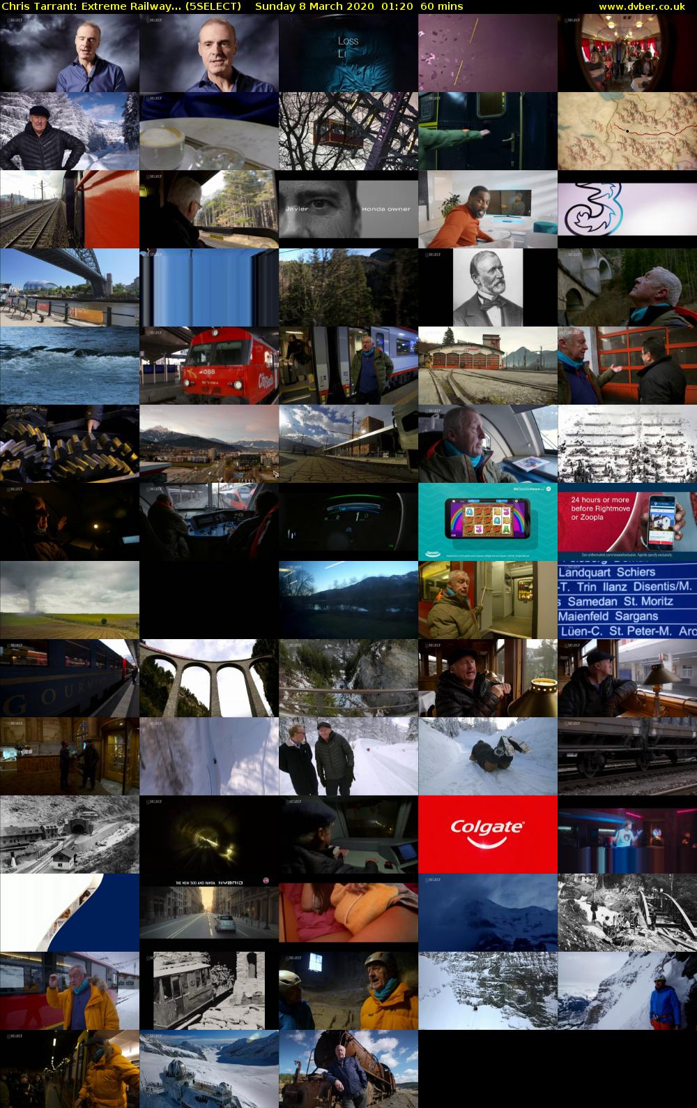 Chris Tarrant: Extreme Railway... (5SELECT) Sunday 8 March 2020 01:20 - 02:20