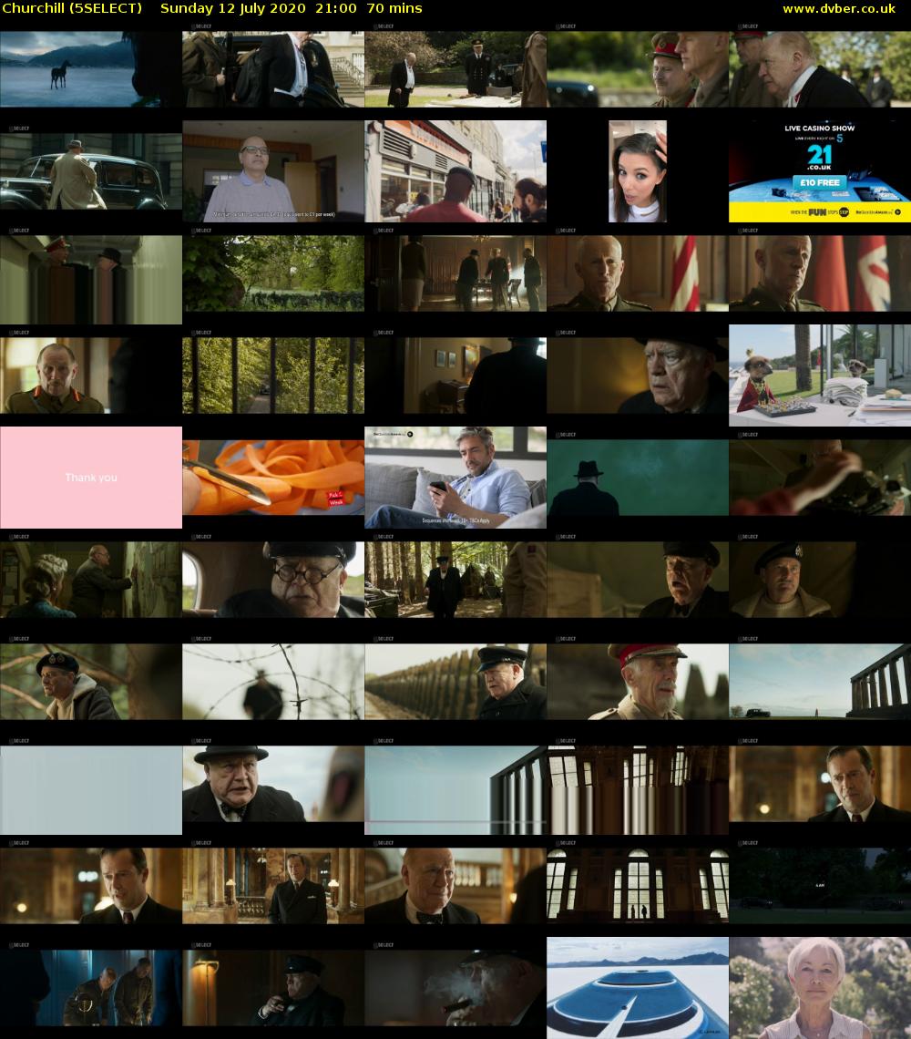 Churchill (5SELECT) Sunday 12 July 2020 21:00 - 22:10