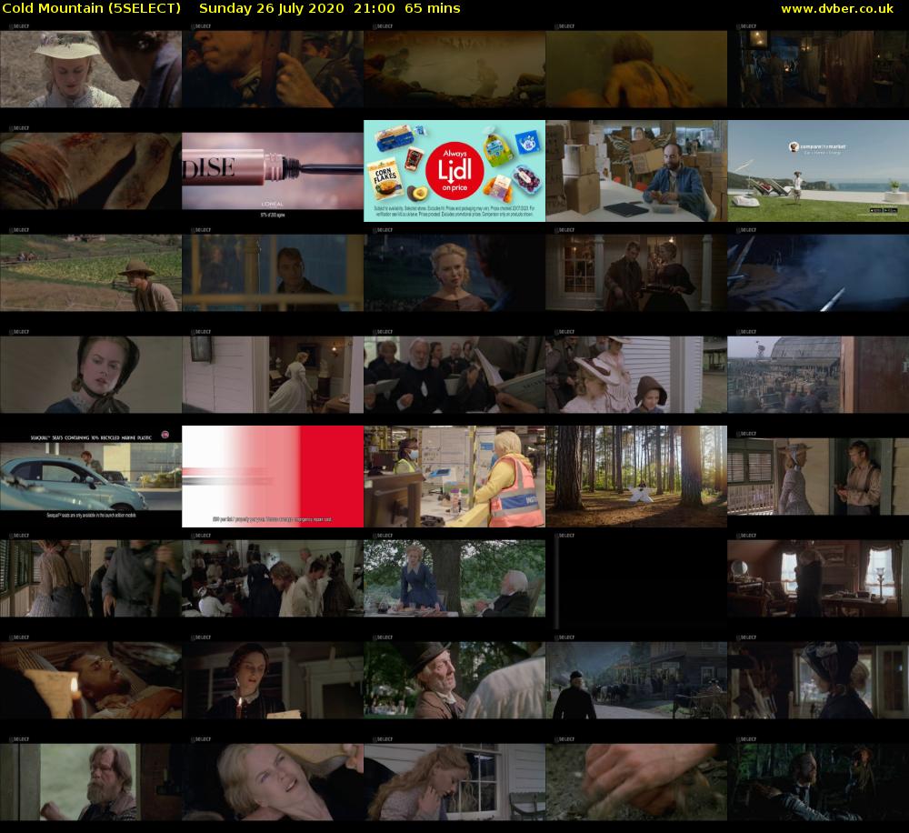 Cold Mountain (5SELECT) Sunday 26 July 2020 21:00 - 22:05