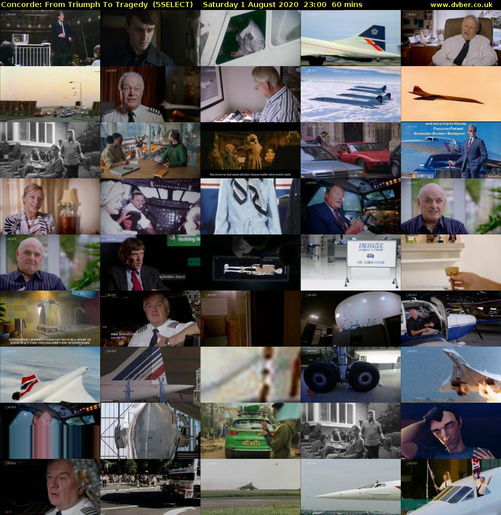Concorde: From Triumph To Tragedy  (5SELECT) Saturday 1 August 2020 23:00 - 00:00