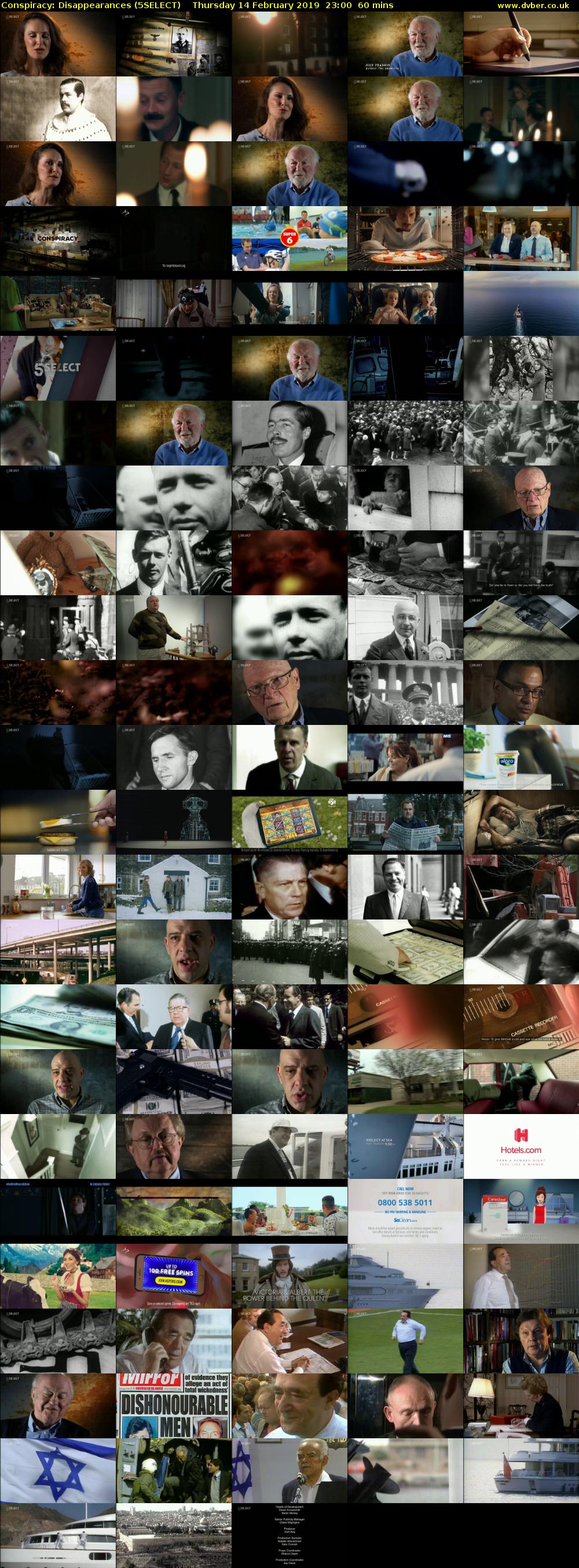 Conspiracy: Disappearances (5SELECT) Thursday 14 February 2019 23:00 - 00:00