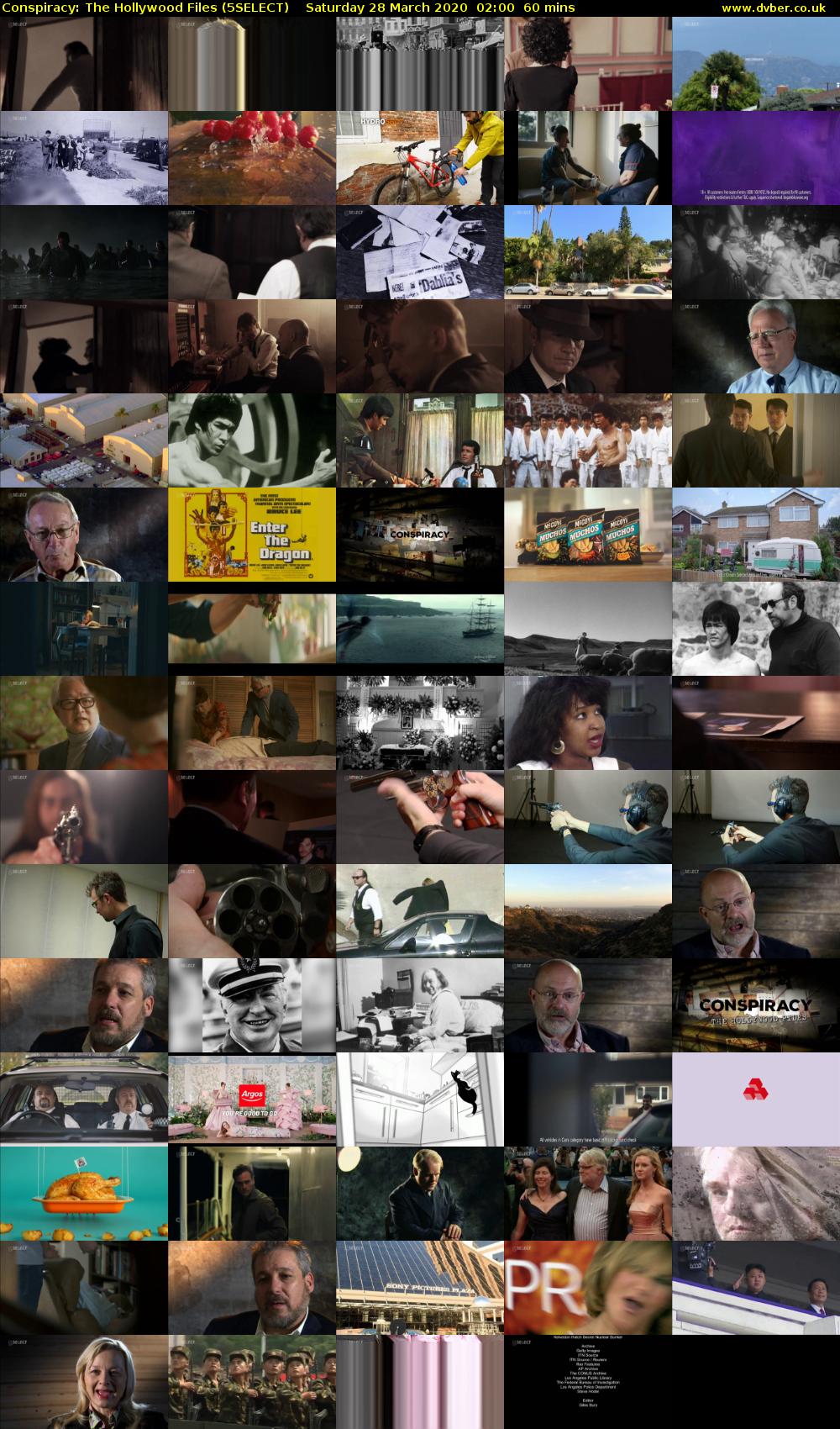 Conspiracy: The Hollywood Files (5SELECT) Saturday 28 March 2020 02:00 - 03:00