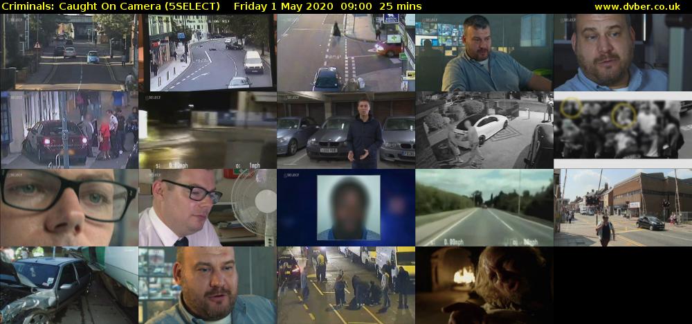 Criminals: Caught On Camera (5SELECT) Friday 1 May 2020 09:00 - 09:25