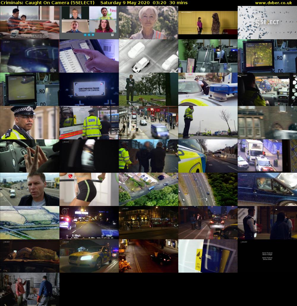 Criminals: Caught On Camera (5SELECT) Saturday 9 May 2020 03:20 - 03:50