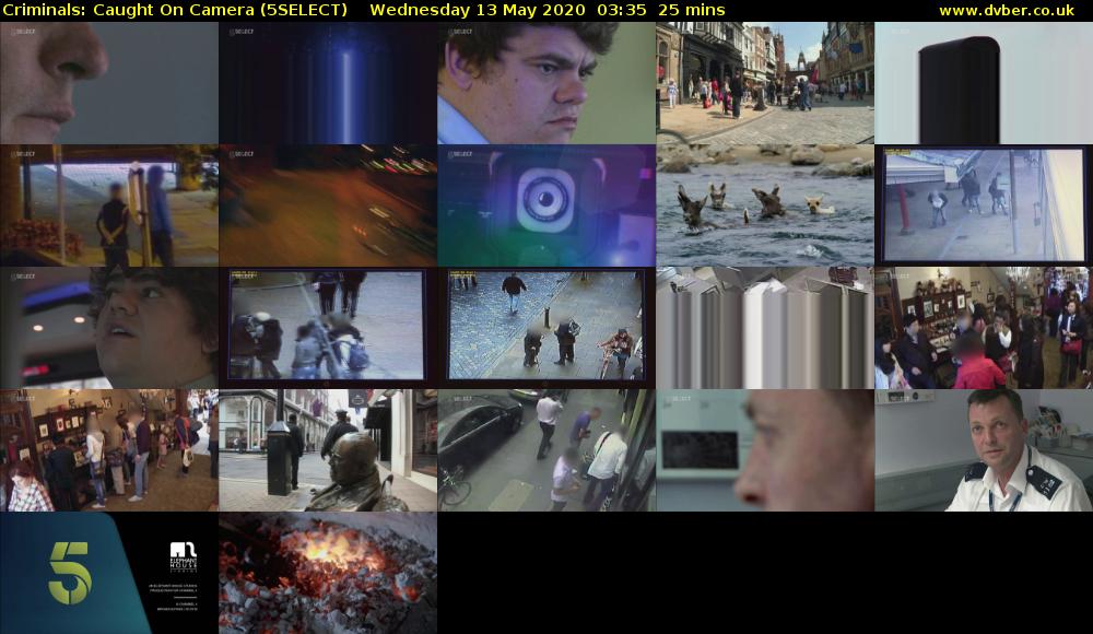 Criminals: Caught On Camera (5SELECT) Wednesday 13 May 2020 03:35 - 04:00