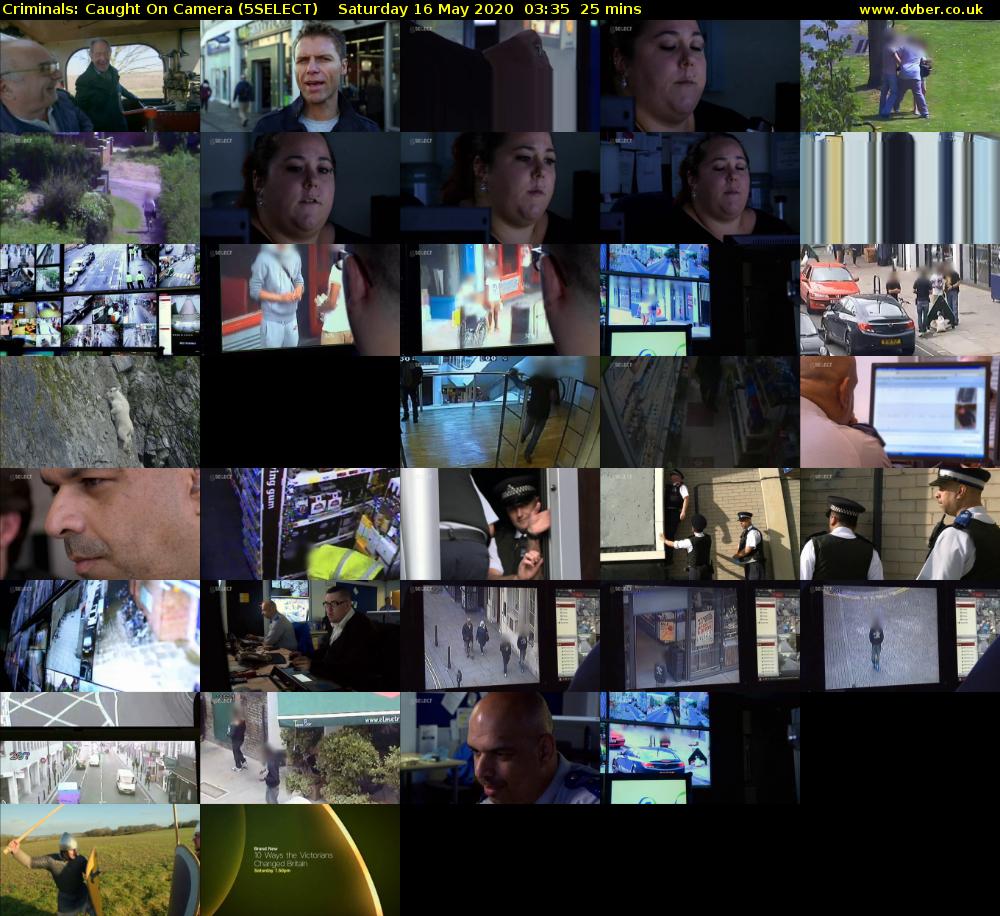 Criminals: Caught On Camera (5SELECT) Saturday 16 May 2020 03:35 - 04:00
