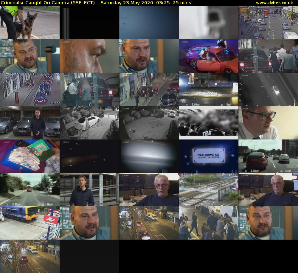 Criminals: Caught On Camera (5SELECT) Saturday 23 May 2020 03:25 - 03:50
